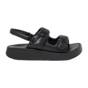 Zomer Stap Leren Sandalen ASH , Black , Dames