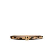 B-Riem in luipaardprint leer Balmain , Brown , Dames