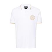 Witte Polo Shirt voor Mannen Versace Jeans Couture , White , Heren