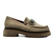 Beige Loafers Herfst Winter Collectie Mjus , Beige , Dames