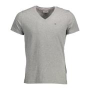 Grijs Katoenen Heren T-Shirt Tommy Hilfiger , Gray , Heren