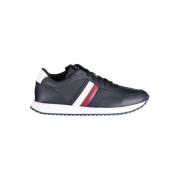 Blauwe Polyester Sneaker met Contrastdetails Tommy Hilfiger , Blue , H...