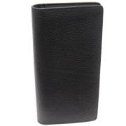 Pre-owned Leather wallets Louis Vuitton Vintage , Black , Heren