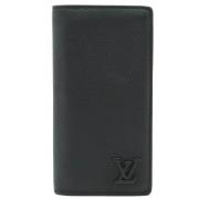 Pre-owned Leather wallets Louis Vuitton Vintage , Black , Dames