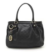 Pre-owned Leather totes Gucci Vintage , Black , Dames