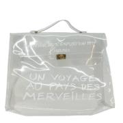 Pre-owned Canvas handbags Hermès Vintage , White , Dames