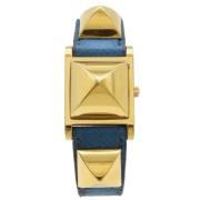 Pre-owned Metal watches Hermès Vintage , Yellow , Dames