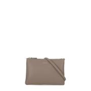 Beige Pochette van Pebble Leer met Afneembare Schouderband Coccinelle ...