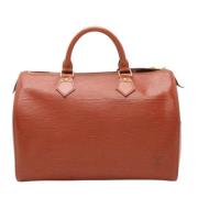 Pre-owned Leather handbags Louis Vuitton Vintage , Brown , Dames