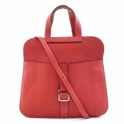 Pre-owned Leather shoulder-bags Hermès Vintage , Red , Dames