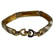 Pre-owned Metal bracelets Dior Vintage , Yellow , Dames