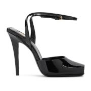 Zwarte Lakleren Pumps Saint Laurent , Black , Dames