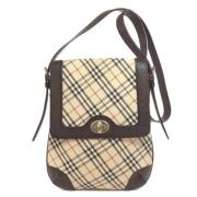 Pre-owned Canvas shoulder-bags Burberry Vintage , Beige , Dames