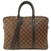 Pre-owned Canvas handbags Louis Vuitton Vintage , Brown , Dames