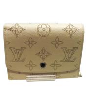 Pre-owned Leather wallets Louis Vuitton Vintage , Beige , Dames