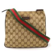 Pre-owned Canvas crossbody-bags Gucci Vintage , Beige , Dames