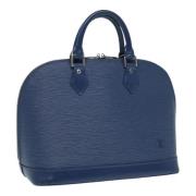 Pre-owned Leather handbags Louis Vuitton Vintage , Blue , Dames