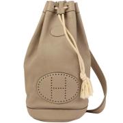 Pre-owned Canvas shoulder-bags Hermès Vintage , Beige , Dames