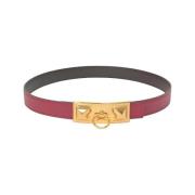 Pre-owned Leather belts Hermès Vintage , Red , Dames