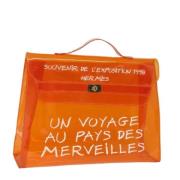 Pre-owned Canvas handbags Hermès Vintage , Orange , Dames