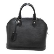 Pre-owned Leather handbags Louis Vuitton Vintage , Black , Dames