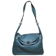 Pre-owned Leather shoulder-bags Hermès Vintage , Blue , Dames