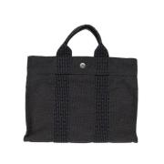 Pre-owned Canvas handbags Hermès Vintage , Black , Dames