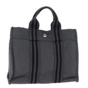 Pre-owned Canvas handbags Hermès Vintage , Black , Dames