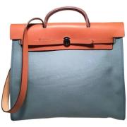 Pre-owned Leather shoulder-bags Hermès Vintage , Blue , Dames