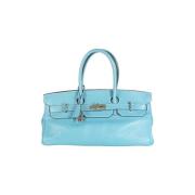 Pre-owned Leather shoulder-bags Hermès Vintage , Blue , Dames