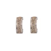 Pre-owned Fabric earrings Yves Saint Laurent Vintage , Gray , Dames