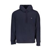 Blauwe Katoenen Hoodie met Logodetails Calvin Klein , Blue , Heren