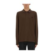 Logo Katoenen Polo Shirt Fred Perry , Brown , Heren