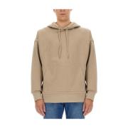 Geborduurde Logo Hoodie Helmut Lang , Beige , Heren