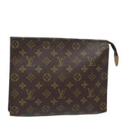 Pre-owned Canvas pouches Louis Vuitton Vintage , Brown , Dames