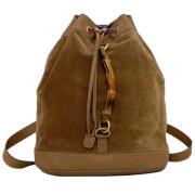 Pre-owned Suede backpacks Gucci Vintage , Brown , Dames