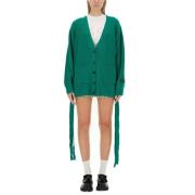 Luxe V-hals Vest voor Vrouwen Msgm , Green , Dames