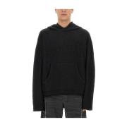 Logo Jersey Cropped Fit Hoodie MM6 Maison Margiela , Black , Heren