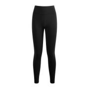 Zwarte Logo Leggings voor Actieve Kleding Sporty & Rich , Black , Dame...