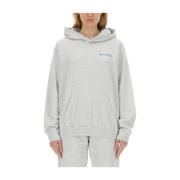 Hoodie met logo voor vrouwen Sporty & Rich , Gray , Dames