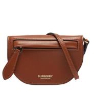 Pre-owned Leather shoulder-bags Burberry Vintage , Brown , Dames