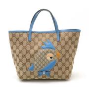 Pre-owned Canvas totes Gucci Vintage , Beige , Dames