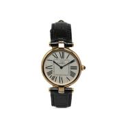 Pre-owned Fabric watches Cartier Vintage , White , Dames