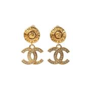 Pre-owned Yellow Gold earrings Chanel Vintage , Yellow , Dames