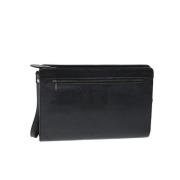 Pre-owned Leather clutches Burberry Vintage , Black , Dames