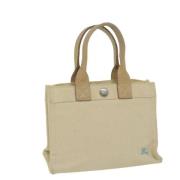 Pre-owned Canvas handbags Burberry Vintage , Beige , Dames