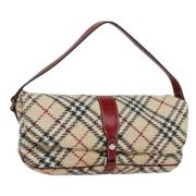 Pre-owned Wool shoulder-bags Burberry Vintage , Beige , Dames