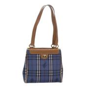 Pre-owned Leather shoulder-bags Burberry Vintage , Blue , Dames