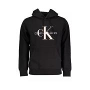 Biologisch Katoenen Hoodie met Stijlvol Ontwerp Calvin Klein , Black ,...