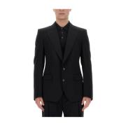 Moderne Single-Breasted Wollen Blazer Dolce & Gabbana , Black , Heren